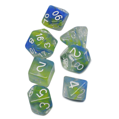 Zwei Rauchstränge zusammengefügt Resin RPG Würfel Desktop-Spiel Würfel Set