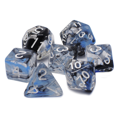 Zwei Rauchstränge zusammengefügt Resin RPG Würfel Desktop-Spiel Würfel Set