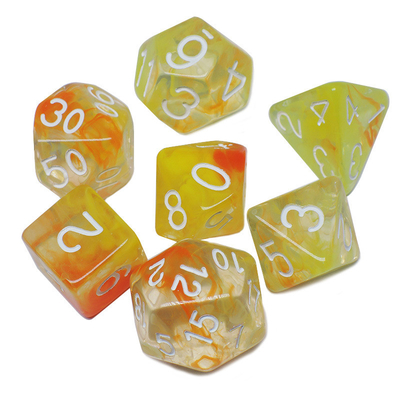 Zwei Rauchstränge zusammengefügt Resin RPG Würfel Desktop-Spiel Würfel Set
