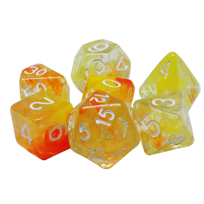 Zwei Rauchstränge zusammengefügt Resin RPG Würfel Desktop-Spiel Würfel Set