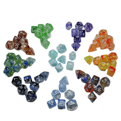 Zwei Rauchstränge zusammengefügt Resin RPG Würfel Desktop-Spiel Würfel Set