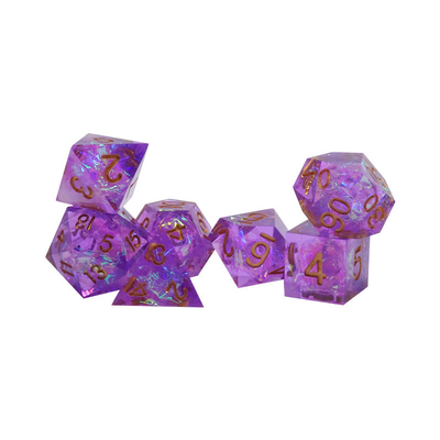 Roumine und Farbstreifen harz Charaktere spielen ein Multi-Nudel Würfel-Set Dragon und Dungeon Dnd Würfel