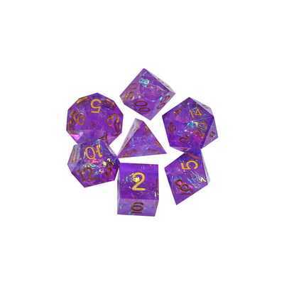 Roumine und Farbstreifen harz Charaktere spielen ein Multi-Nudel Würfel-Set Dragon und Dungeon Dnd Würfel