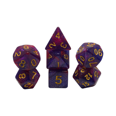 Rote, lila und schwarze dreifarbige Harz Würfel Suite Drache und Dungeon Dnd Würfel