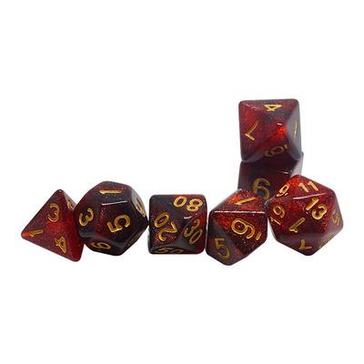 Rote, lila und schwarze dreifarbige Harz Würfel Suite Drache und Dungeon Dnd Würfel