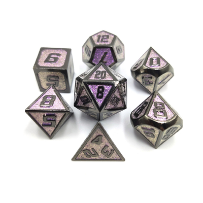Flash Pulver Metall Multi-Face Roll Spielen Würfel Set Blaue Zeichen