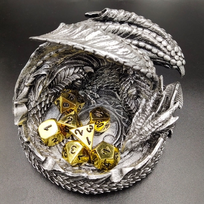 Champagner Gold Farbe Metall Polygraphische Würfel Desktop-Spiel Würfel-Set