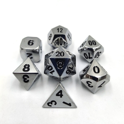 Champagner Gold Farbe Metall Polygraphische Würfel Desktop-Spiel Würfel-Set