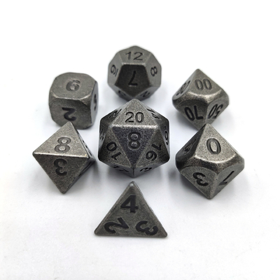 Champagner Gold Farbe Metall Polygraphische Würfel Desktop-Spiel Würfel-Set