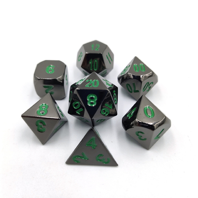 Champagner Gold Farbe Metall Polygraphische Würfel Desktop-Spiel Würfel-Set