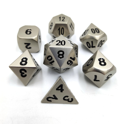 Champagner Gold Farbe Metall Polygraphische Würfel Desktop-Spiel Würfel-Set