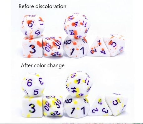 Hohe Temperatur Veränderung Farbe Graffiti Phantom Farbe Harz Brettspiel Würfel Satz dnd Würfel