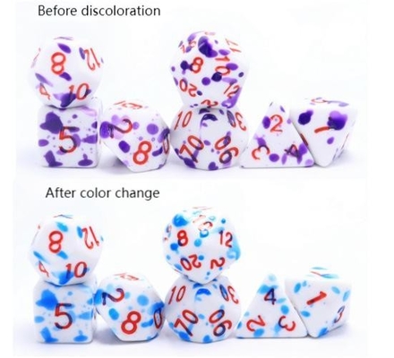 Hohe Temperatur Veränderung Farbe Graffiti Phantom Farbe Harz Brettspiel Würfel Satz dnd Würfel