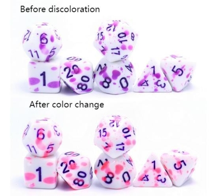 Hohe Temperatur Veränderung Farbe Graffiti Phantom Farbe Harz Brettspiel Würfel Satz dnd Würfel