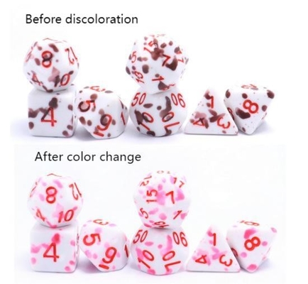 Hohe Temperatur Veränderung Farbe Graffiti Phantom Farbe Harz Brettspiel Würfel Satz dnd Würfel