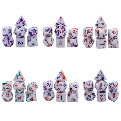 Hohe Temperatur Veränderung Farbe Graffiti Phantom Farbe Harz Brettspiel Würfel Satz dnd Würfel