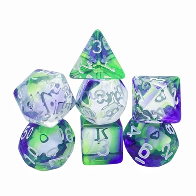 Farb-Kristall-Harz-Desktop-Spiel Würfel-Set und Würfel