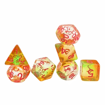 Farb-Kristall-Harz-Desktop-Spiel Würfel-Set und Würfel