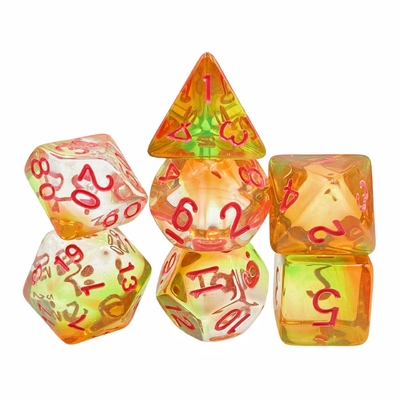 Farb-Kristall-Harz-Desktop-Spiel Würfel-Set und Würfel