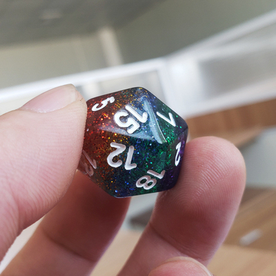 Shin Gold Pulver Regenbogen Harz Boarding Würfel Set Drache und Dungeon
