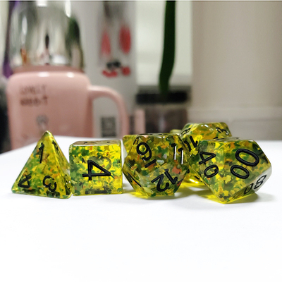 Gelber Blitz Resin Boarding Würfel Set und Würfel