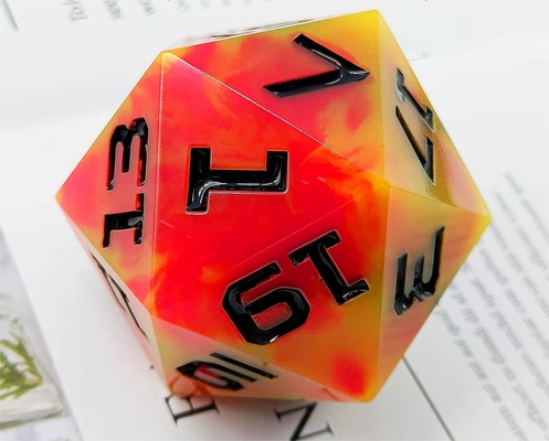 Einfach 20 Seitige Glühende Harz Spiel Würfel DND COC TRPG