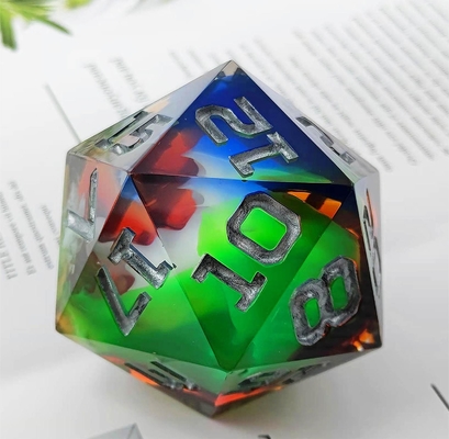 Einfach 20 Seitige Glühende Harz Spiel Würfel DND COC TRPG