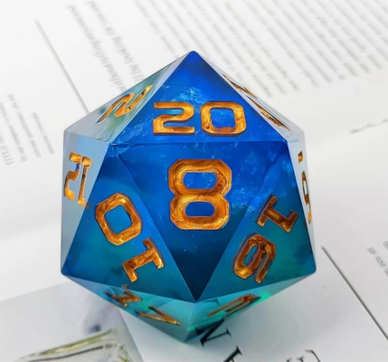 Einfach 20 Seitige Glühende Harz Spiel Würfel DND COC TRPG