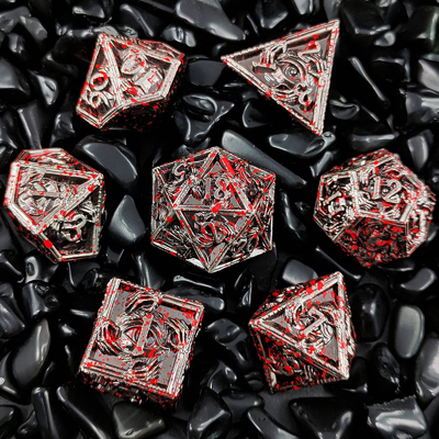 Luxuriöse Metall-Polyeder-Dosen 8 aktive Farben TRPG Dungeons And Dragons Dnd Metall-Dosen-Set