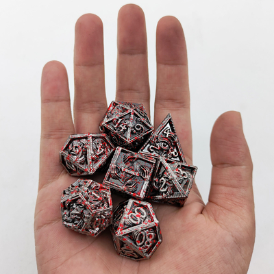 Luxuriöse Metall-Polyeder-Dosen 8 aktive Farben TRPG Dungeons And Dragons Dnd Metall-Dosen-Set