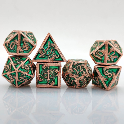 Luxuriöse Metall-Polyeder-Dosen 8 aktive Farben TRPG Dungeons And Dragons Dnd Metall-Dosen-Set