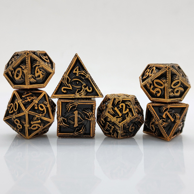 Luxuriöse Metall-Polyeder-Dosen 8 aktive Farben TRPG Dungeons And Dragons Dnd Metall-Dosen-Set