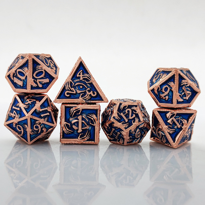 Luxuriöse Metall-Polyeder-Dosen 8 aktive Farben TRPG Dungeons And Dragons Dnd Metall-Dosen-Set