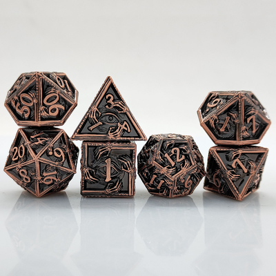 Luxuriöse Metall-Polyeder-Dosen 8 aktive Farben TRPG Dungeons And Dragons Dnd Metall-Dosen-Set