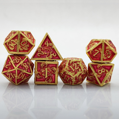 Luxuriöse Metall-Polyeder-Dosen 8 aktive Farben TRPG Dungeons And Dragons Dnd Metall-Dosen-Set