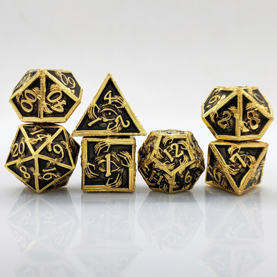 Luxuriöse Metall-Polyeder-Dosen 8 aktive Farben TRPG Dungeons And Dragons Dnd Metall-Dosen-Set