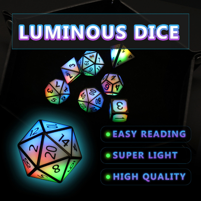 Ultra Long Standby LED Wiederaufladbares Würfelspiel Set Dragon und Dungeon
