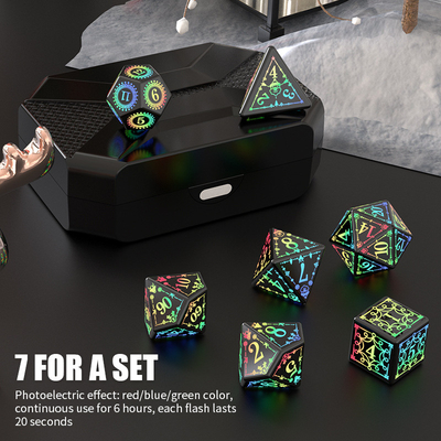 Weihnachts-Elemente LED Wiederaufladbares Würfelspiel Set Drache und Dungeon