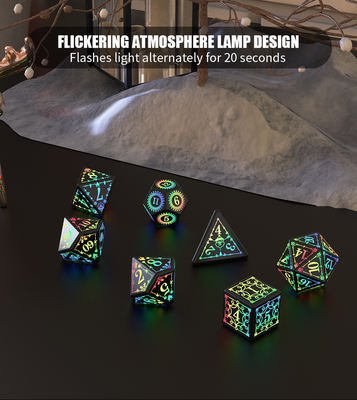 Weihnachts-Elemente LED Wiederaufladbares Würfelspiel Set Drache und Dungeon