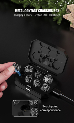 Weihnachts-Elemente LED Wiederaufladbares Würfelspiel Set Drache und Dungeon