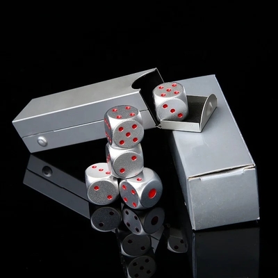 Aluminiumlegierung Würfel Farbe tragbare Aluminium abgerundete Ecke Casino KTV Glücksspiel maßgeschneiderte Schnitzwürfel Satz