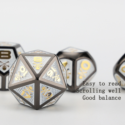 7 Skeleton Dice, Multi-Faced Digital Color DND Brettspiel, Dragon und Dungeon