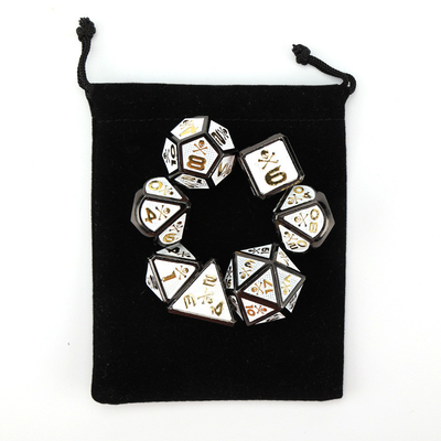 7 Skeleton Dice, Multi-Faced Digital Color DND Brettspiel, Dragon und Dungeon