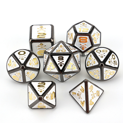 7 Skeleton Dice, Multi-Faced Digital Color DND Brettspiel, Dragon und Dungeon