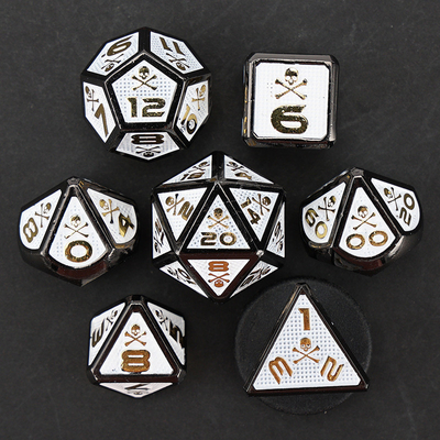 7 Skeleton Dice, Multi-Faced Digital Color DND Brettspiel, Dragon und Dungeon