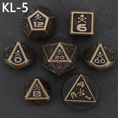 7 Skeleton Dice, Multi-Faced Digital Color DND Brettspiel, Dragon und Dungeon