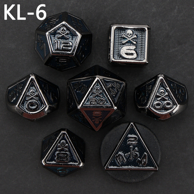 7 Skeleton Dice, Multi-Faced Digital Color DND Brettspiel, Dragon und Dungeon