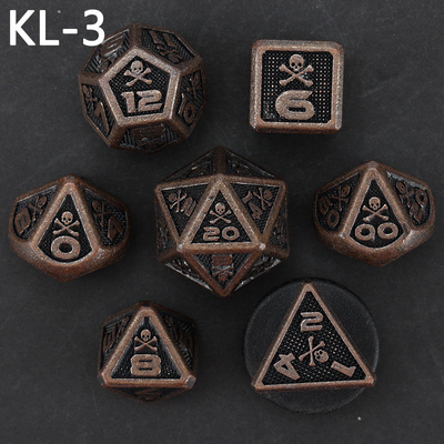 7 Skeleton Dice, Multi-Faced Digital Color DND Brettspiel, Dragon und Dungeon