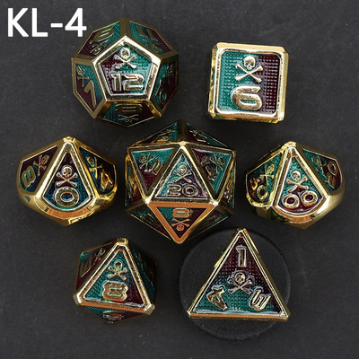 7 Skeleton Dice, Multi-Faced Digital Color DND Brettspiel, Dragon und Dungeon