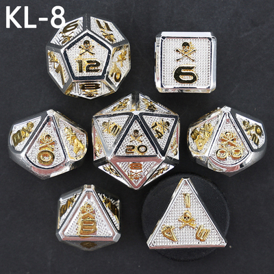 7 Skeleton Dice, Multi-Faced Digital Color DND Brettspiel, Dragon und Dungeon